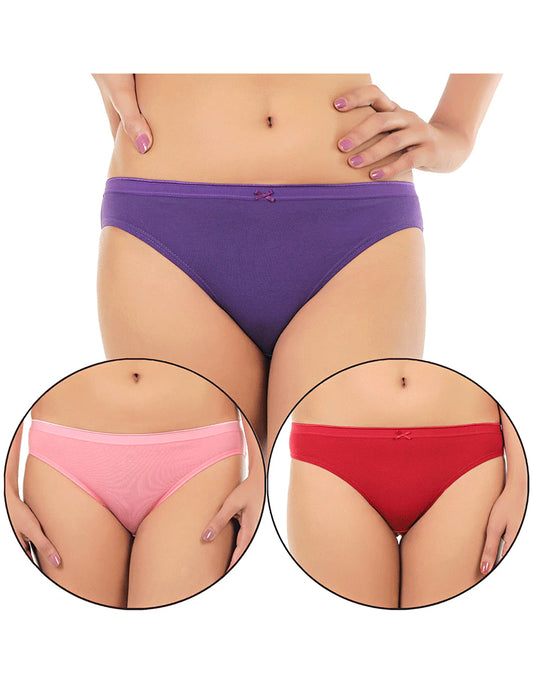 PACK OF 3 COTTON PANTIES-ASSORTED