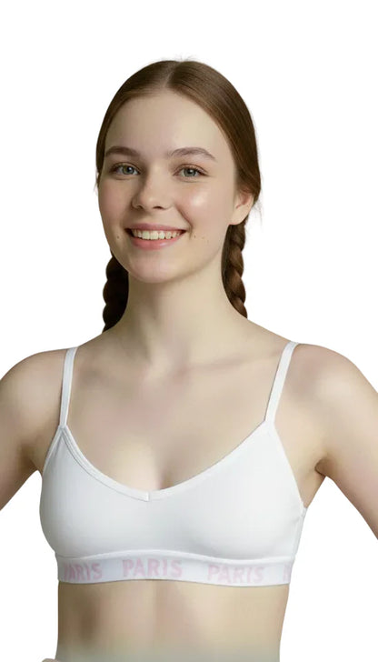 TEENS PACK OF 4 SEAMLESS TRAINING BRAS-BPINK/WHITE/MINT/GREY