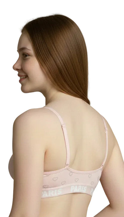 TEENS PACK OF 4 SEAMLESS TRAINING BRAS-BPINK/WHITE/MINT/GREY