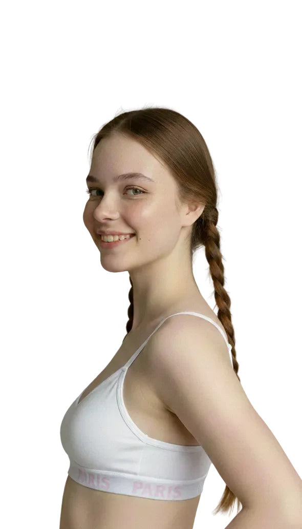 TEENS PACK OF 4 SEAMLESS TRAINING BRAS-BPINK/WHITE/MINT/GREY