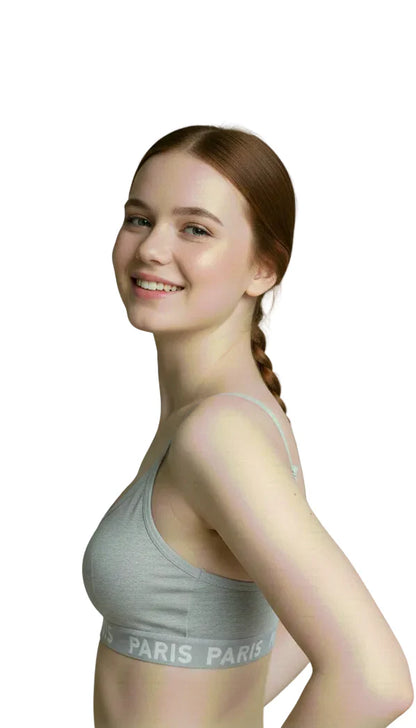 TEENS PACK OF 4 SEAMLESS TRAINING BRAS-BPINK/WHITE/MINT/GREY