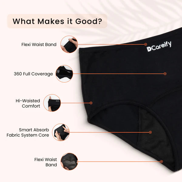 RECOMENDED OFFER Buy 2 Get 1 Free Special Bumper Offer  Imported Soft Material 4 Layered Leak Proof Period Panty for Heavy Flow