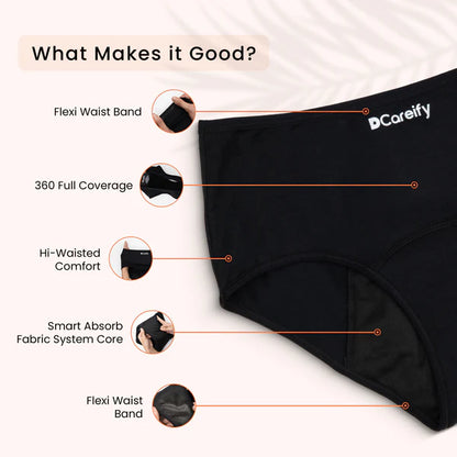 RECOMENDED OFFER Buy 2 Get 1 Free Special Bumper Offer  Imported Soft Material 4 Layered Leak Proof Period Panty for Heavy Flow