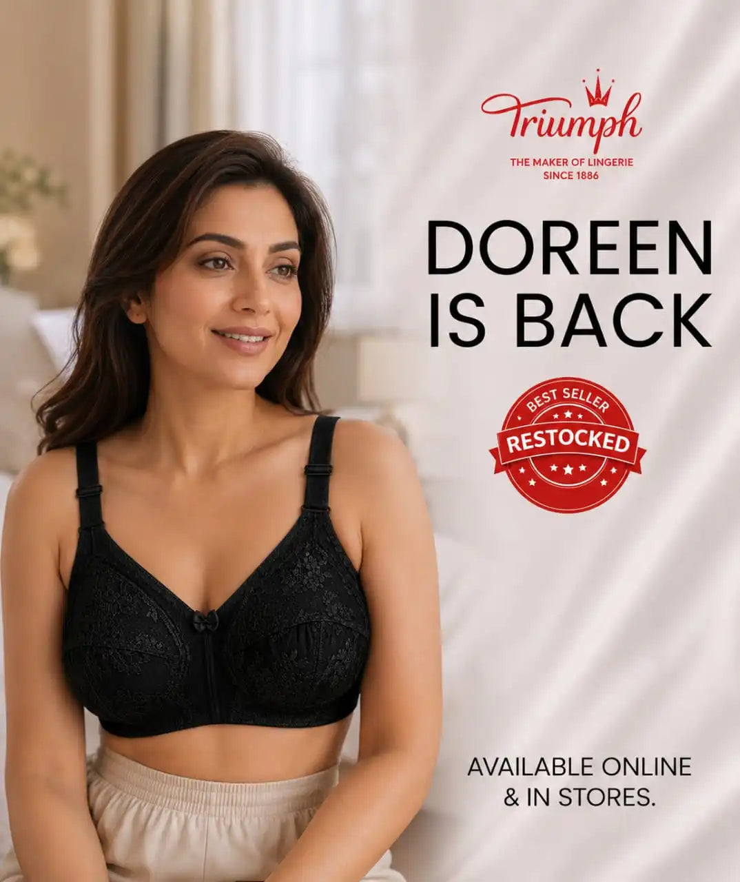 BUY 1 GET 1 FREE OFFER PACK OF 02 SPECIAL BUMPER OFFER TRIUMPH DOREEN MINIMIZER BRA UPTO 70% OFF BEST BRA FOR SUMMER